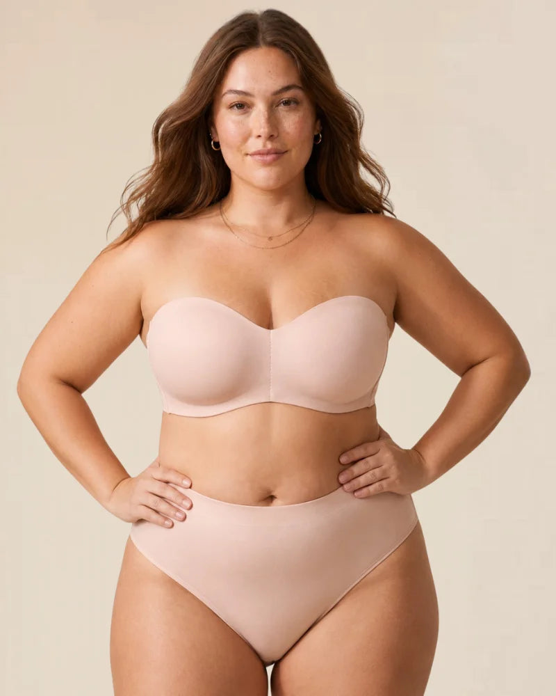 Sujetador bandeau sin tirantes de sujeción completa