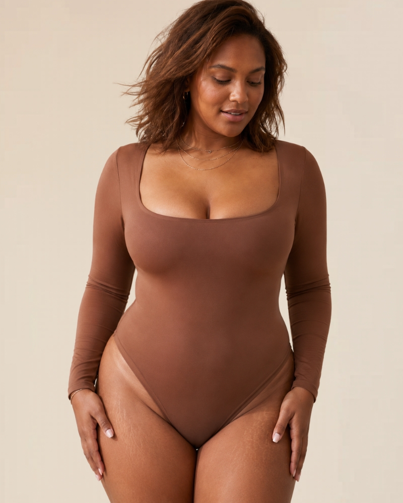 Body de tanga de manga larga