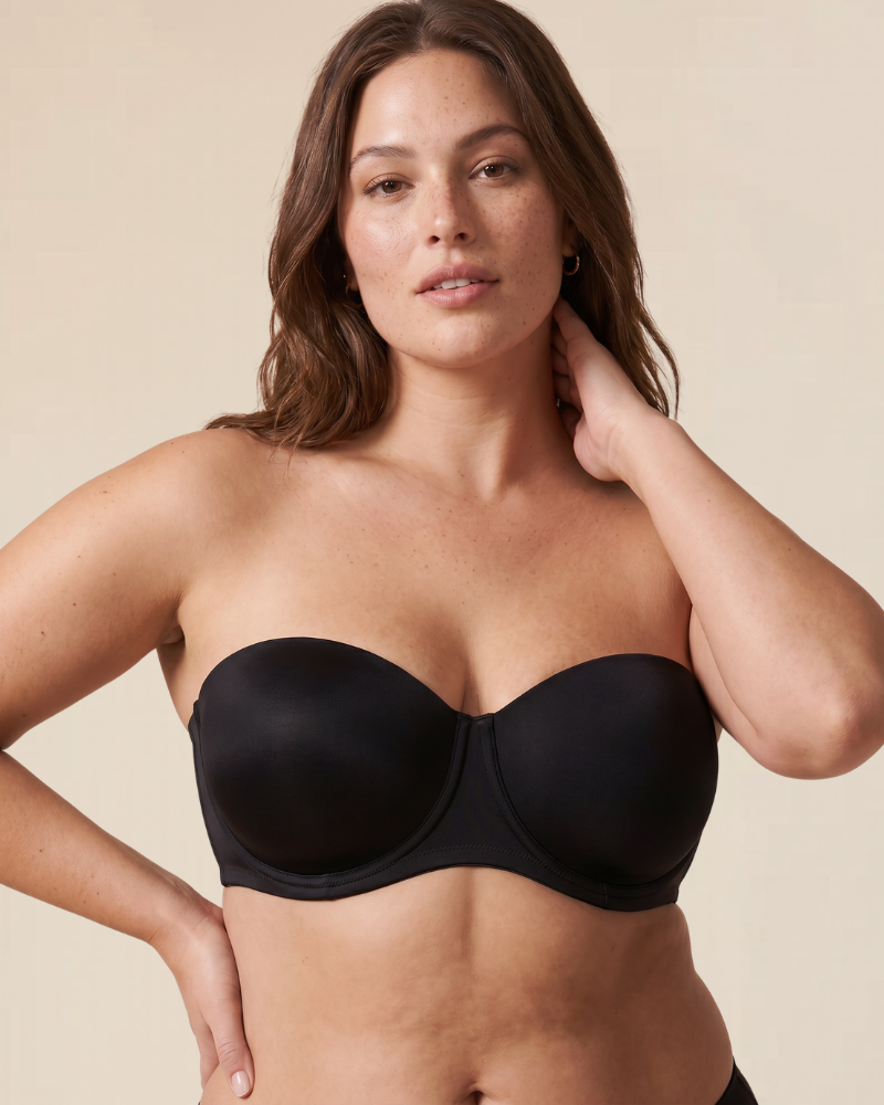 Sujetador bandeau sin tirantes de sujeción completa