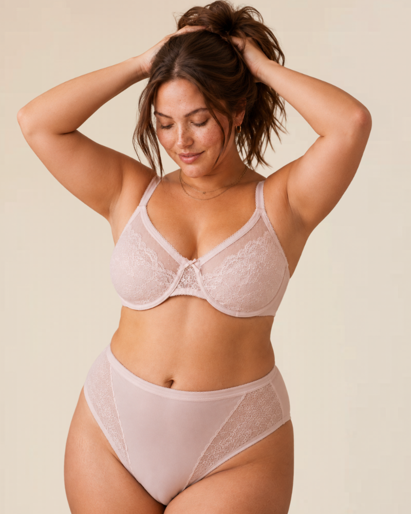 Full-Coverage Laced Minimizer Bra