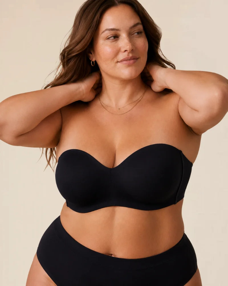 Sujetador bandeau sin tirantes de sujeción completa