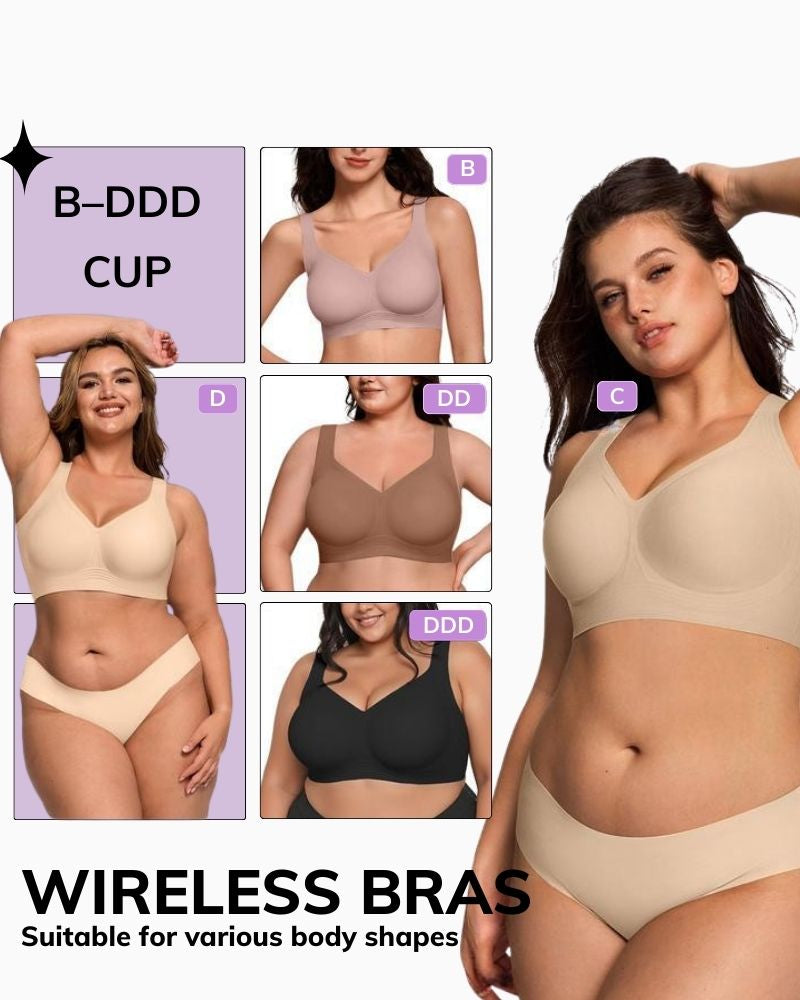 Sujetador de gelatina sin aros y confort suavizante