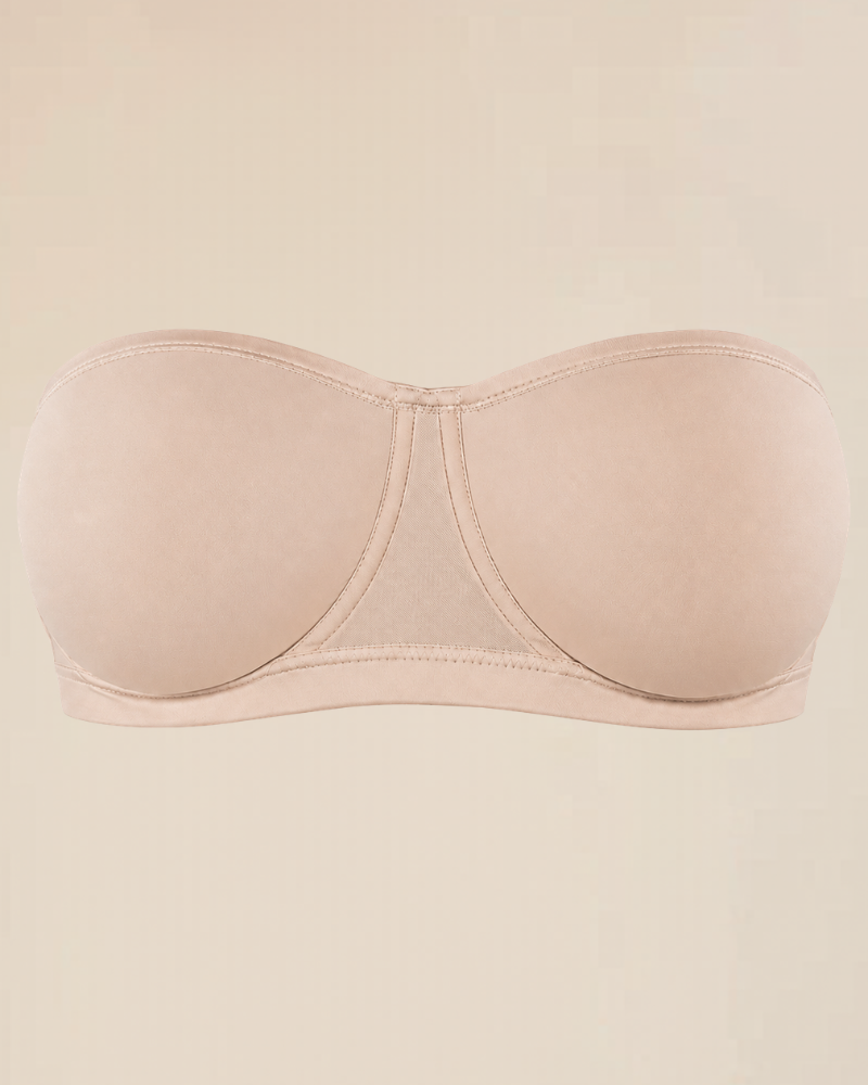 Sujetador bandeau sin tirantes de sujeción completa