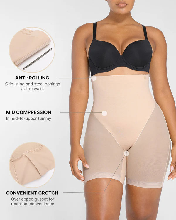 SmoothMesh™ High-Waisted Mid Thigh Short