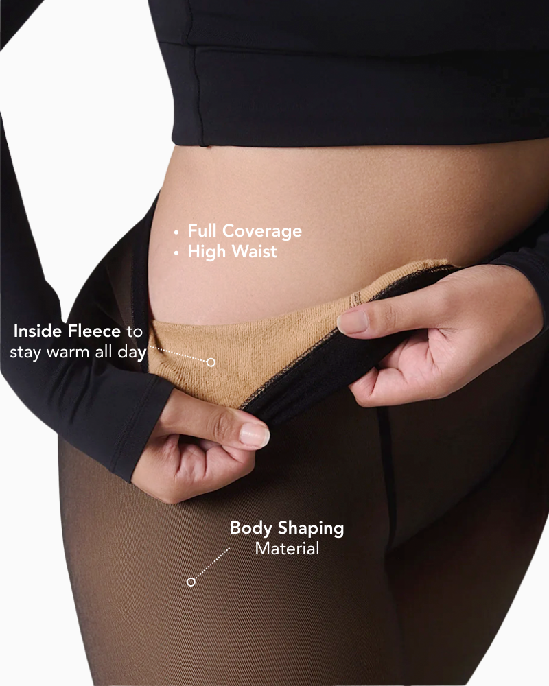 Medias translúcidas con forro polar