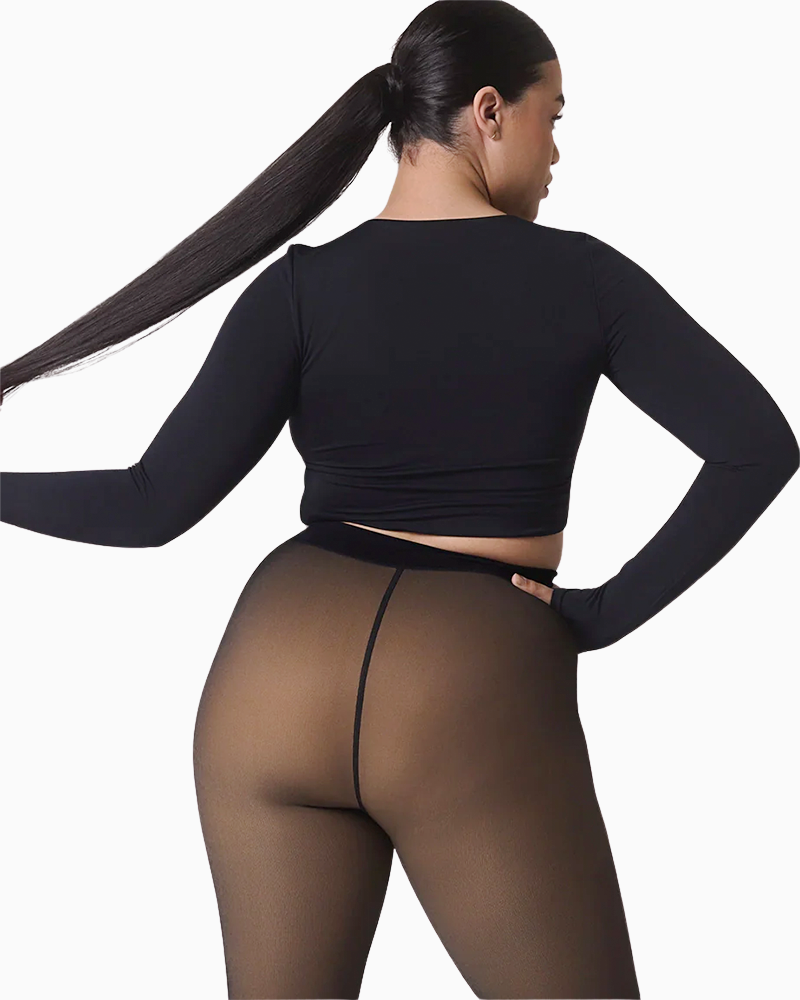 Translucent Fleece Lined Leggings