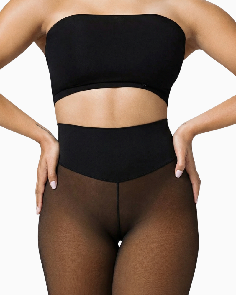 Leggings translúcidos con forro polar