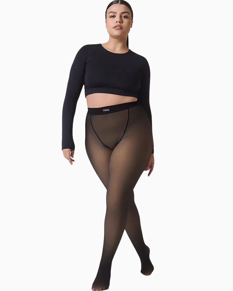 Translucent Fleece Lined Leggings