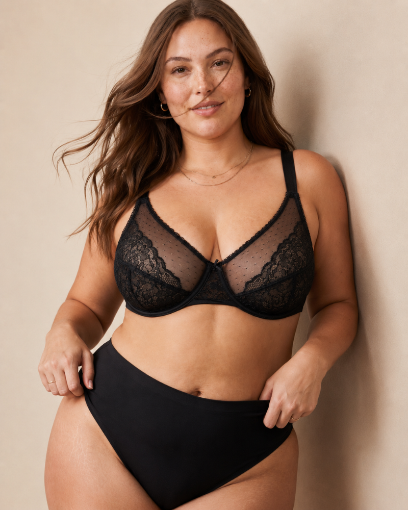 Full-Coverage Laced Minimizer Bra
