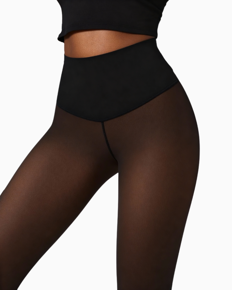 Leggings translúcidos con forro polar