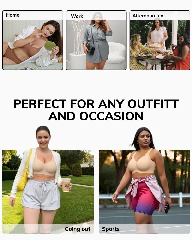 Sujetador de gelatina sin aros y confort suavizante