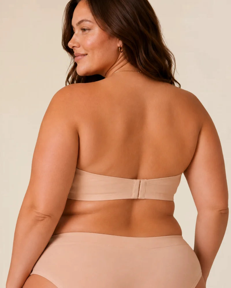 Sujetador bandeau sin tirantes de sujeción completa