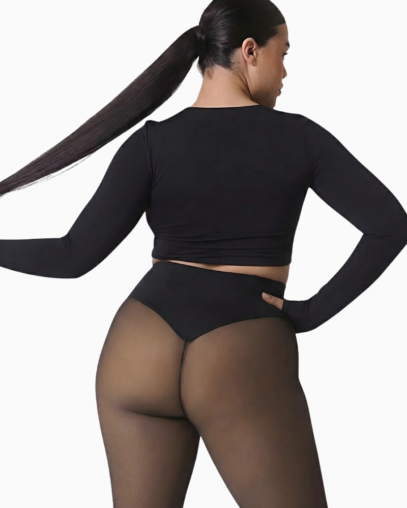 Leggings translúcidos con forro polar